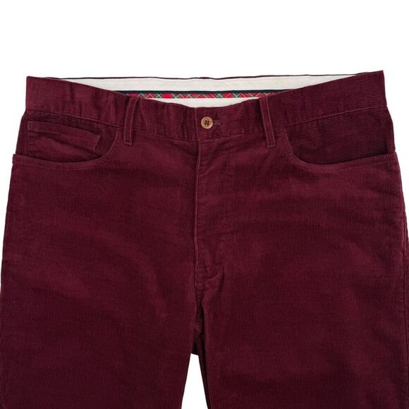 Polo Golf Ralph Lauren Men's Corduroy Pants Classic Golf Fit Burgundy 34x32 - Picture 3 of 12